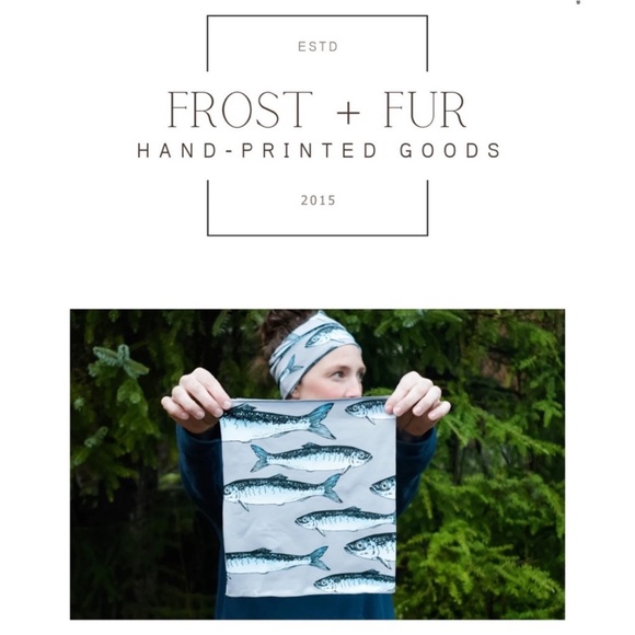 NWOT Alaskan Hand-Printed Women Slim Tee Bear Orig Design x Frost + Fur Sz Small - Picture 2 of 9